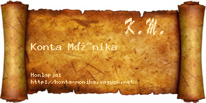 Konta Mónika névjegykártya