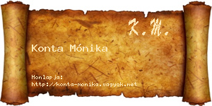 Konta Mónika névjegykártya